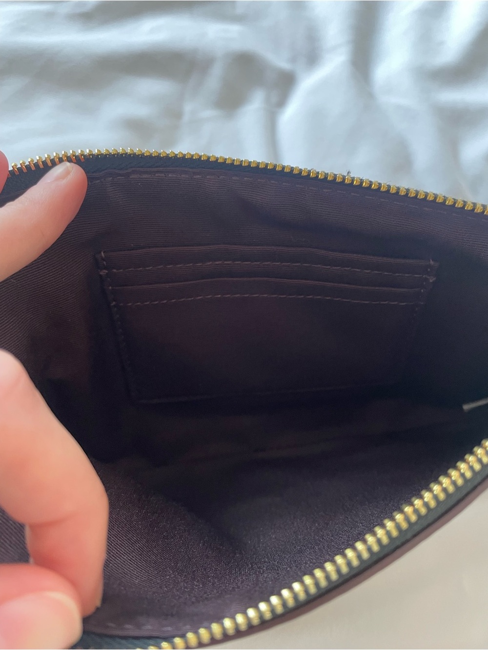 Coach Leather Wristlet - Black - Picture 5 of 7